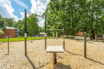 Outdoor fitness equipment at hawthorne at the ridge in madison, al